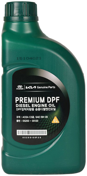 Олива моторна MOBIS Hyundai / KIA Premium DPF Diesel 5W-30 1 л (05200-00120)